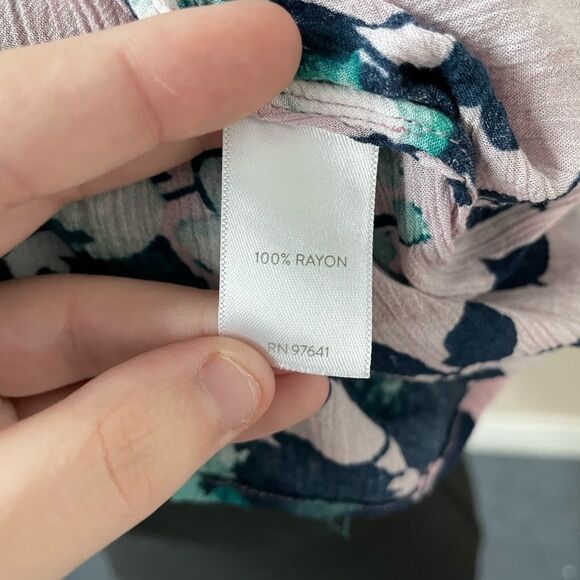 J Jill Floral Tie Front Blouse - Picture 5 of 6